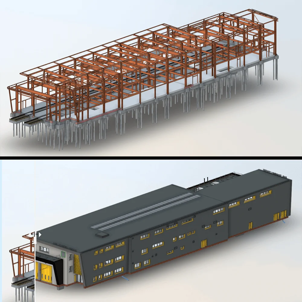 BIM Building Information Modelling Example Steelwork Structure